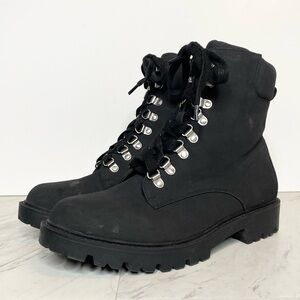 Charles David Randy Lace Up Black Boot 8.5M